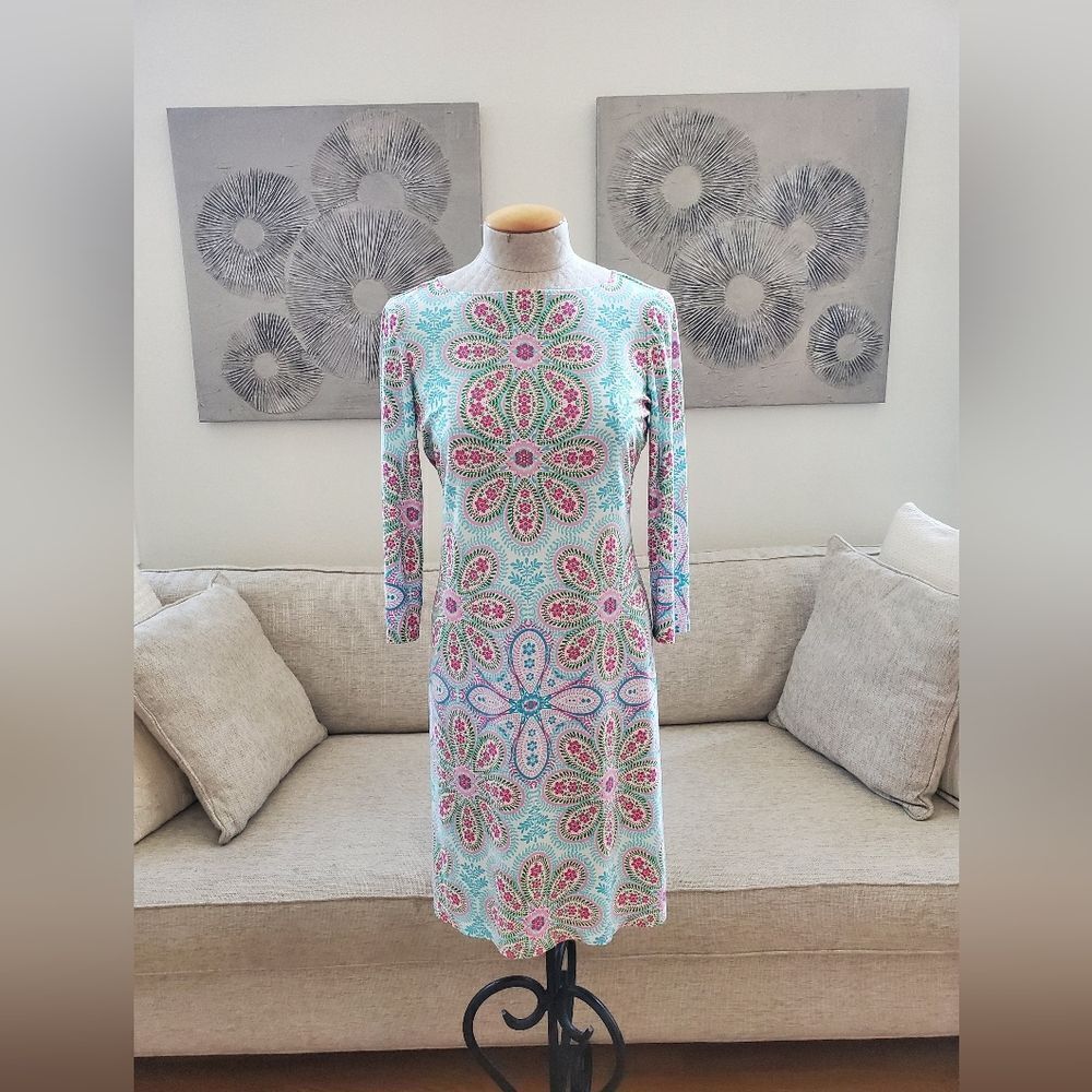 London Times Floral Paisley Mid Dress Size 4